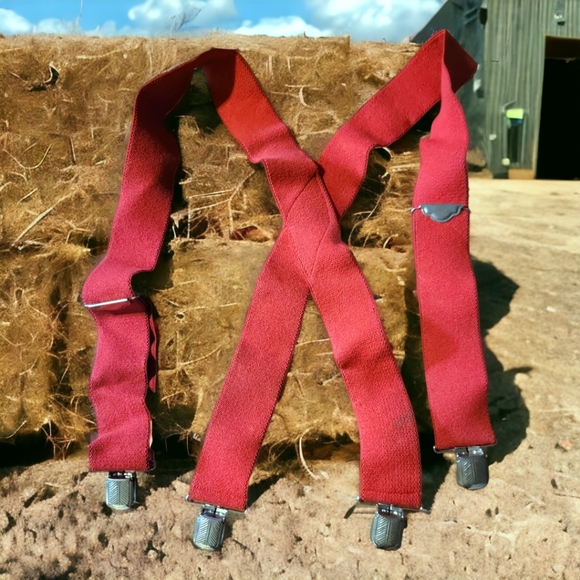 Vtg Dickies Men's Elastic X-Back Heavy Duty Clip-End Work Suspender Braces Adj. - Picture 1 of 9